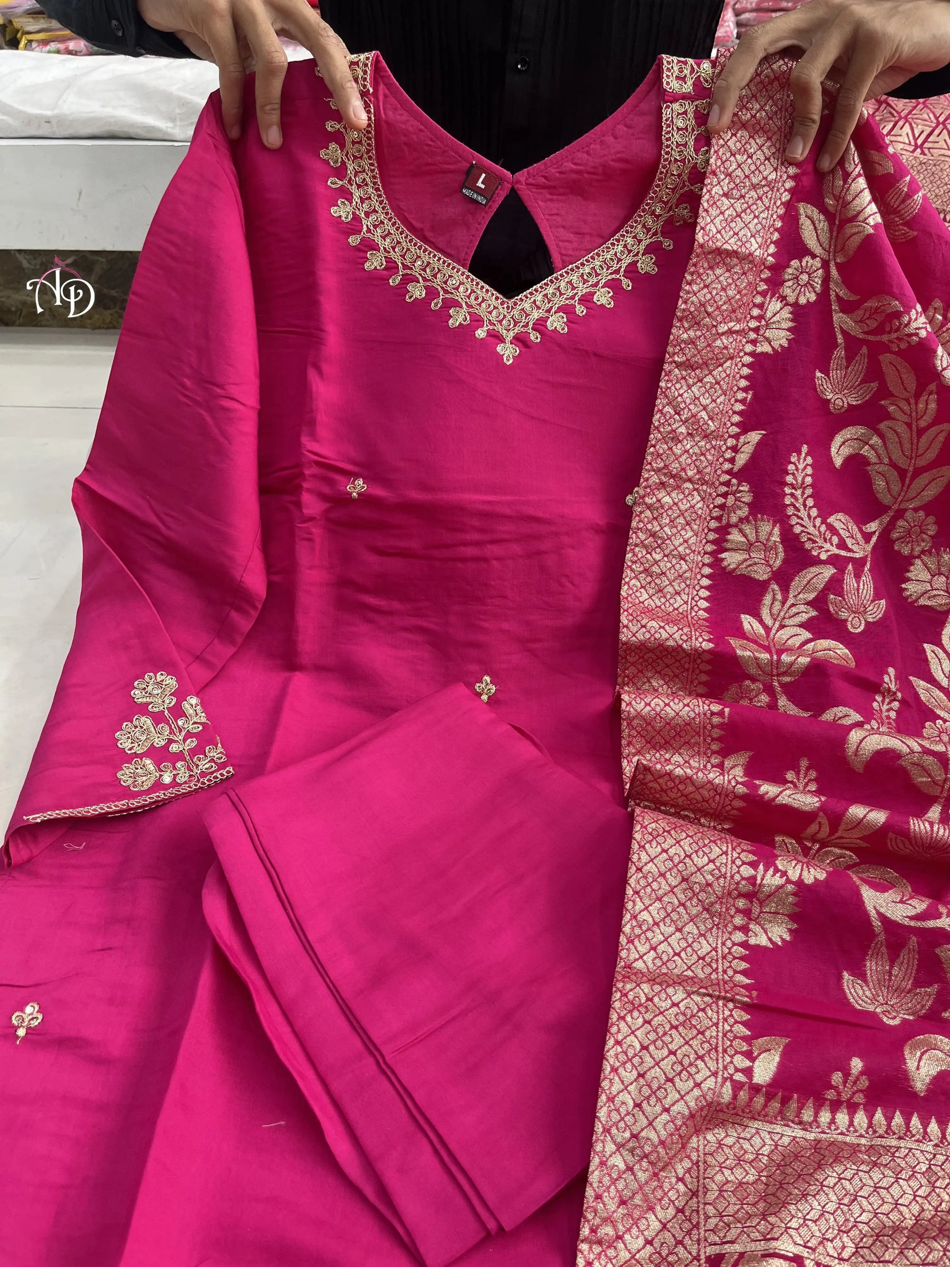 Embroidered Kurta, Trouser/Pant Dupatta Set - NextBuy