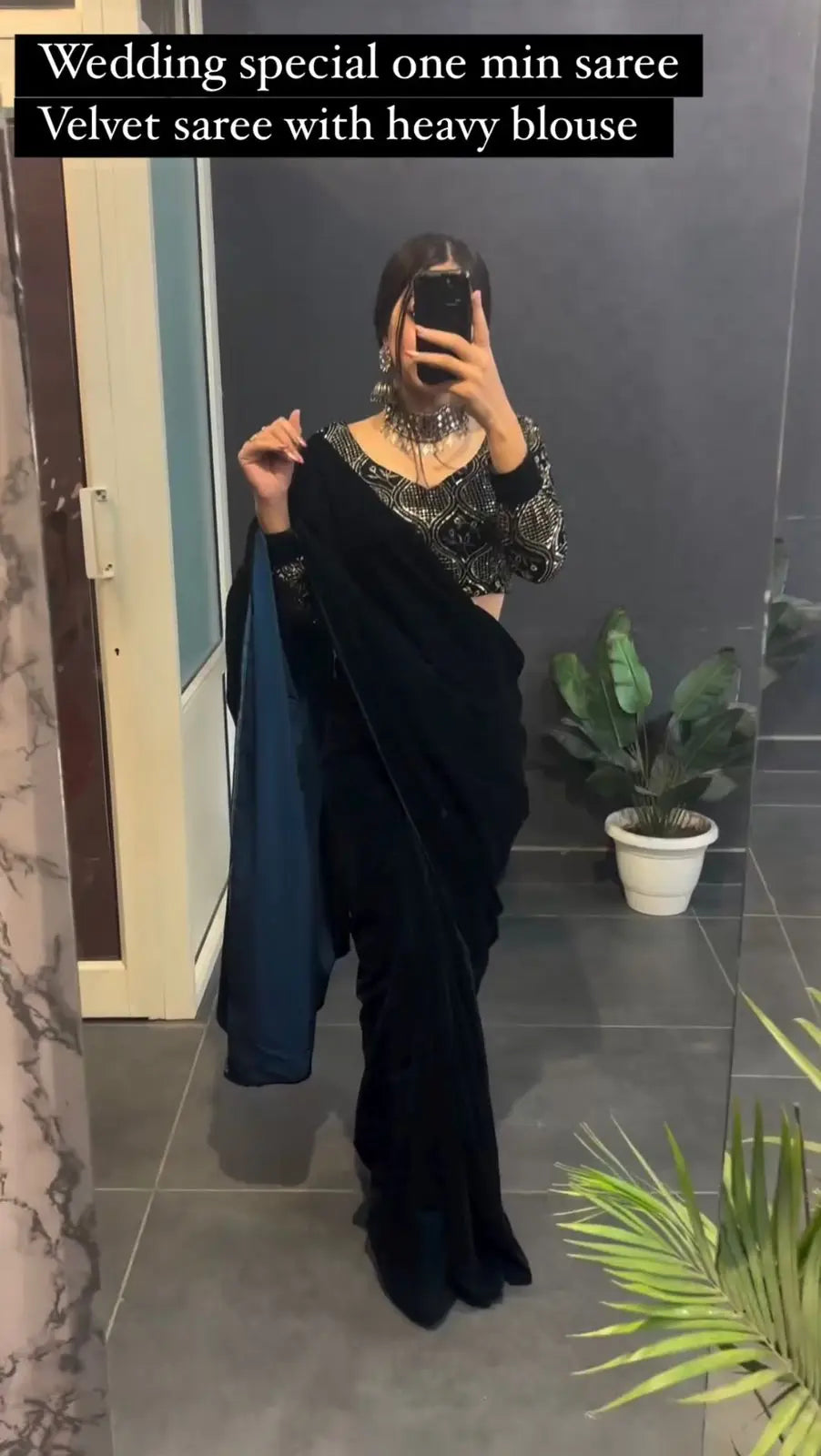 Black Colour Sequence Work Designer Saree For Girls - NextBuy