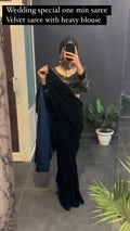 Black Colour Sequence Work Designer Saree For Girls - NextBuy