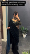 Black Colour Sequence Work Designer Saree For Girls - NextBuy
