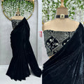 Black Colour Sequence Work Designer Saree For Girls - NextBuy