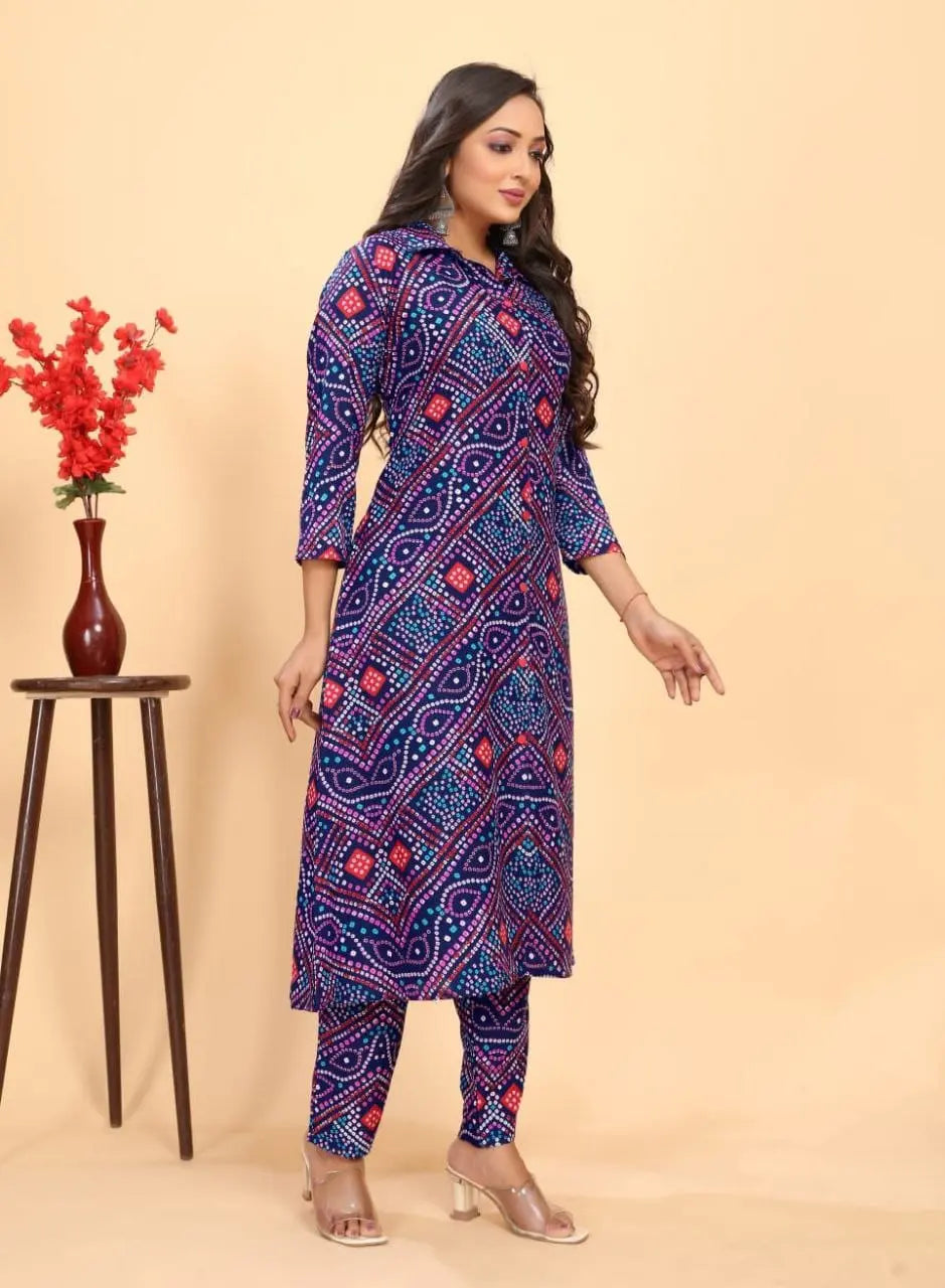 Beautiful Printed Kurti And Pant - NextBuy