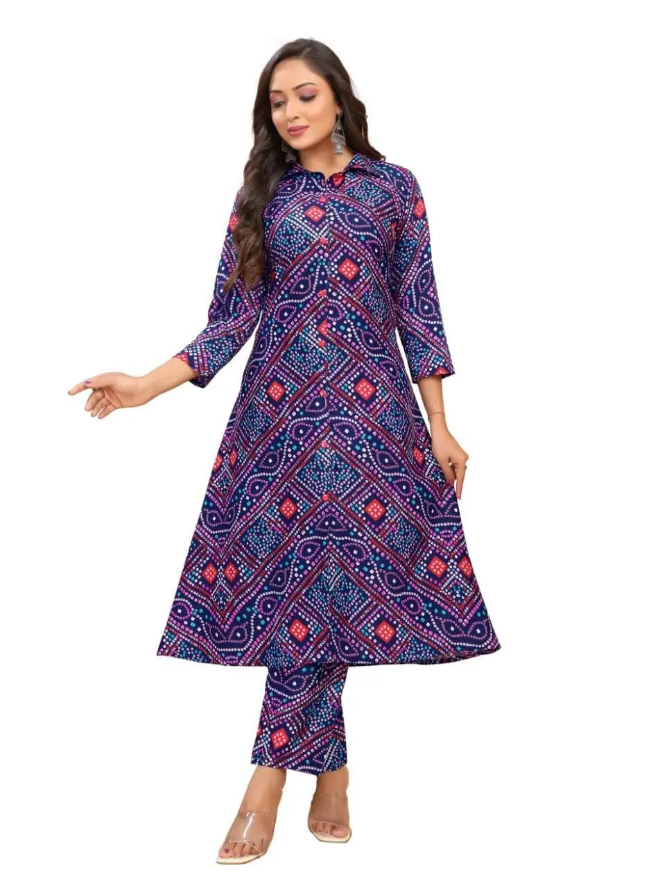 Beautiful Printed Kurti And Pant - NextBuy