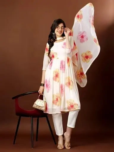Beautiful Design Kurti With Pant And DUPPATA - NextBuy