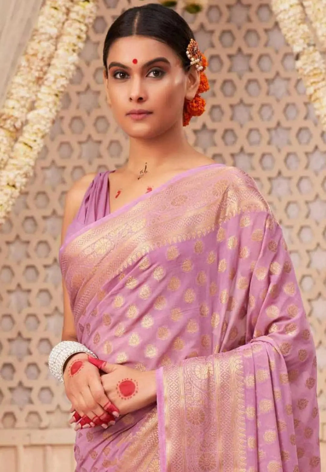 Women Woven Silk Saree with Contrast Border | FS - NextBuy