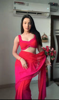 Ombre-Dyed Georgette Saree With Blouse - NextBuy