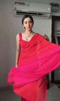 Ombre-Dyed Georgette Saree With Blouse - NextBuy