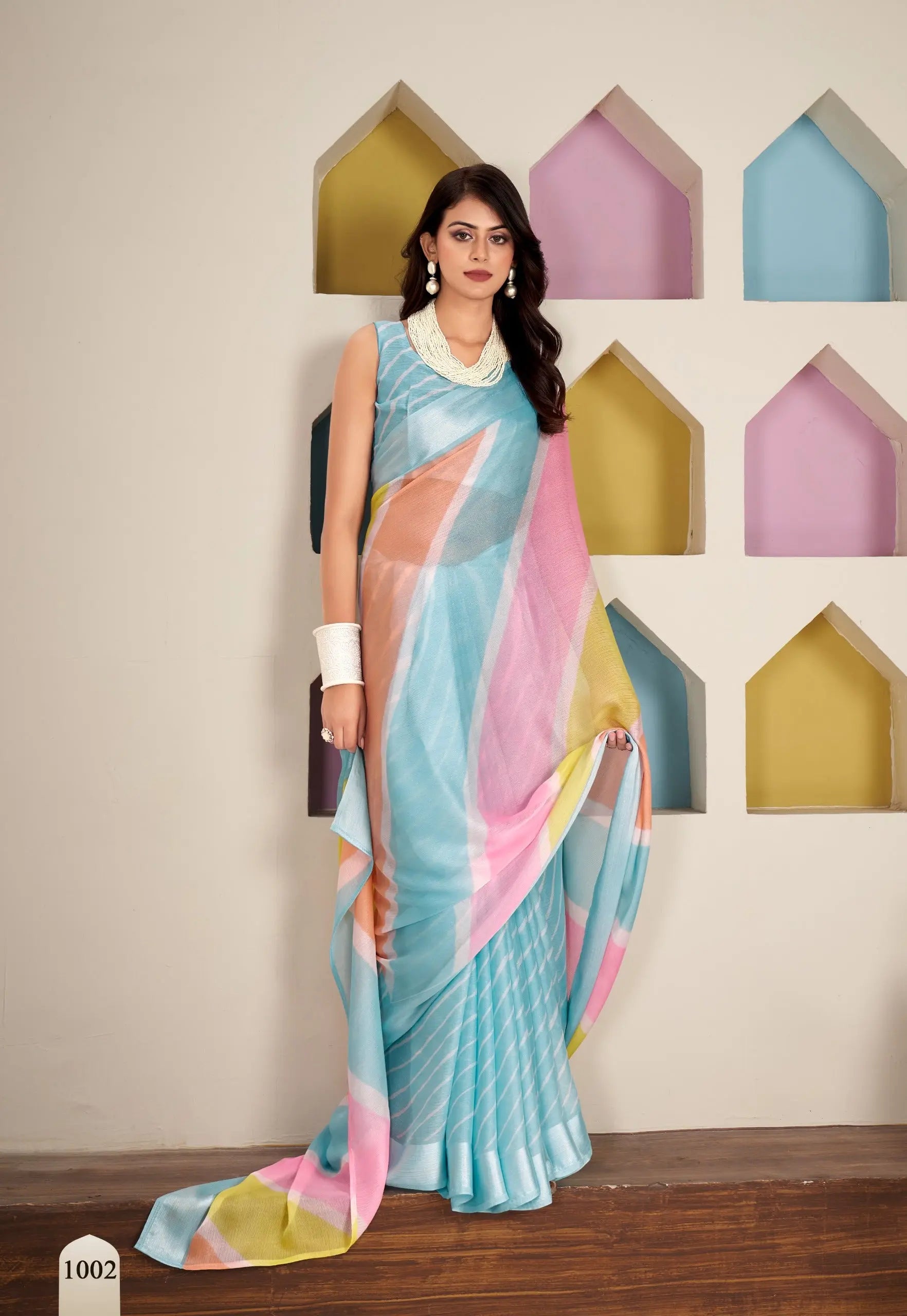 PURE JARI CHIFFON WITH WEAVING BORDER SAREE NextBuy