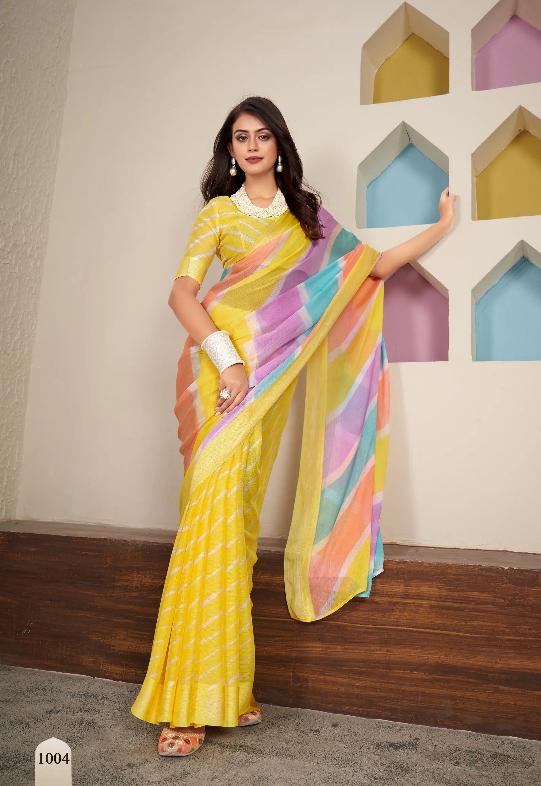 PURE JARI CHIFFON WITH WEAVING BORDER SAREE NextBuy