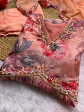 Chinon Soft With Digital Lily party wear Aliya cut Dresses Dupatta pant NextBuy