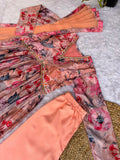 Chinon Soft With Digital Lily party wear Aliya cut Dresses Dupatta pant NextBuy