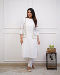 Stylish Pure Cotton Embroidered Kurta and Pant Set for women's NextBuy