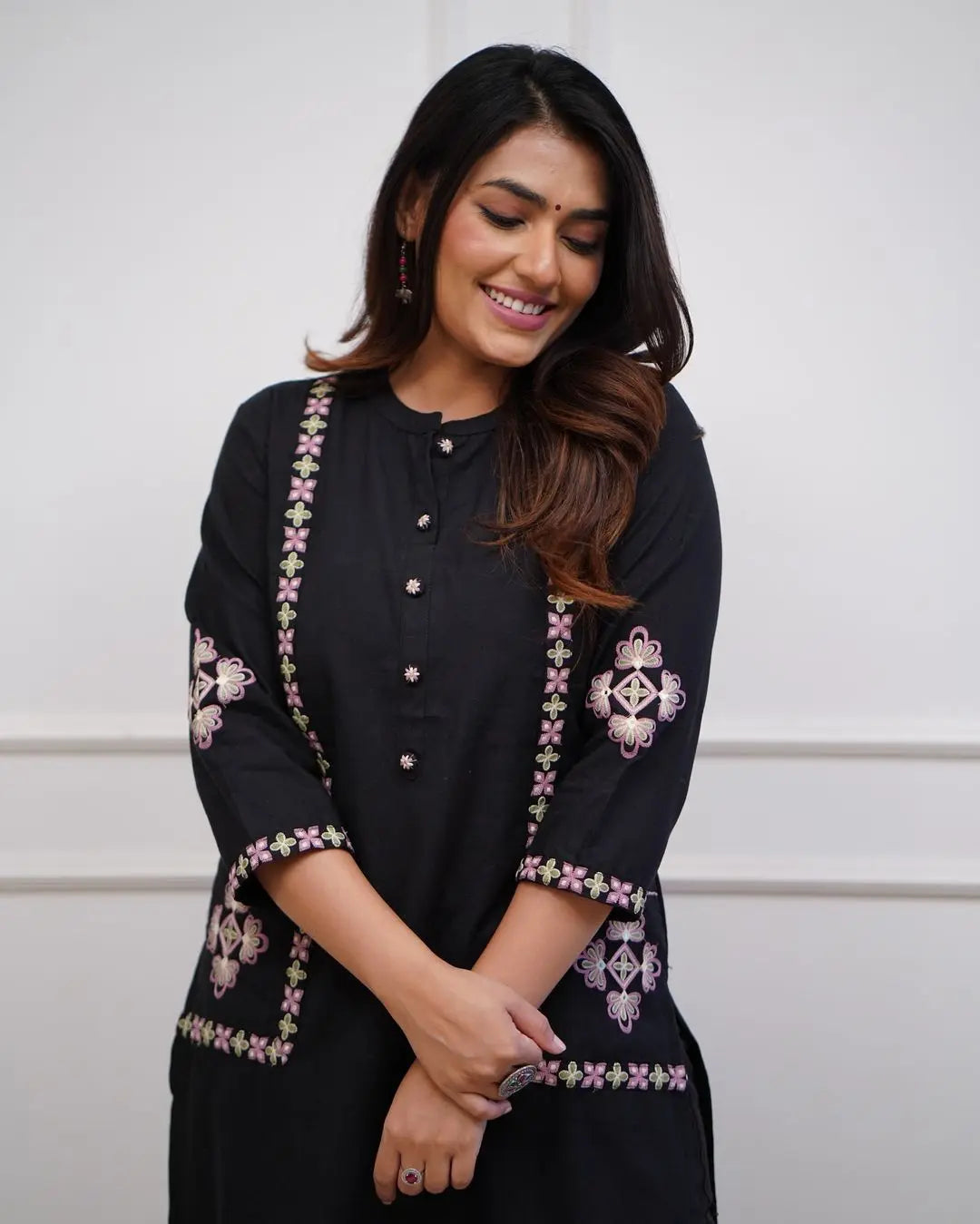 Stylish Pure Cotton Embroidered Kurta and Pant Set for women's NextBuy
