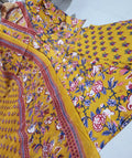 Beautiful Flower Print Beautiful Kurti Pant With Cotton Malmal Dupatta NextBuy