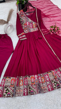 Designer Party Wear Look Full Heavy Embroidery Sequence Work Gown With Fully Stiched and Dupatta Ready to Wear NextBuy