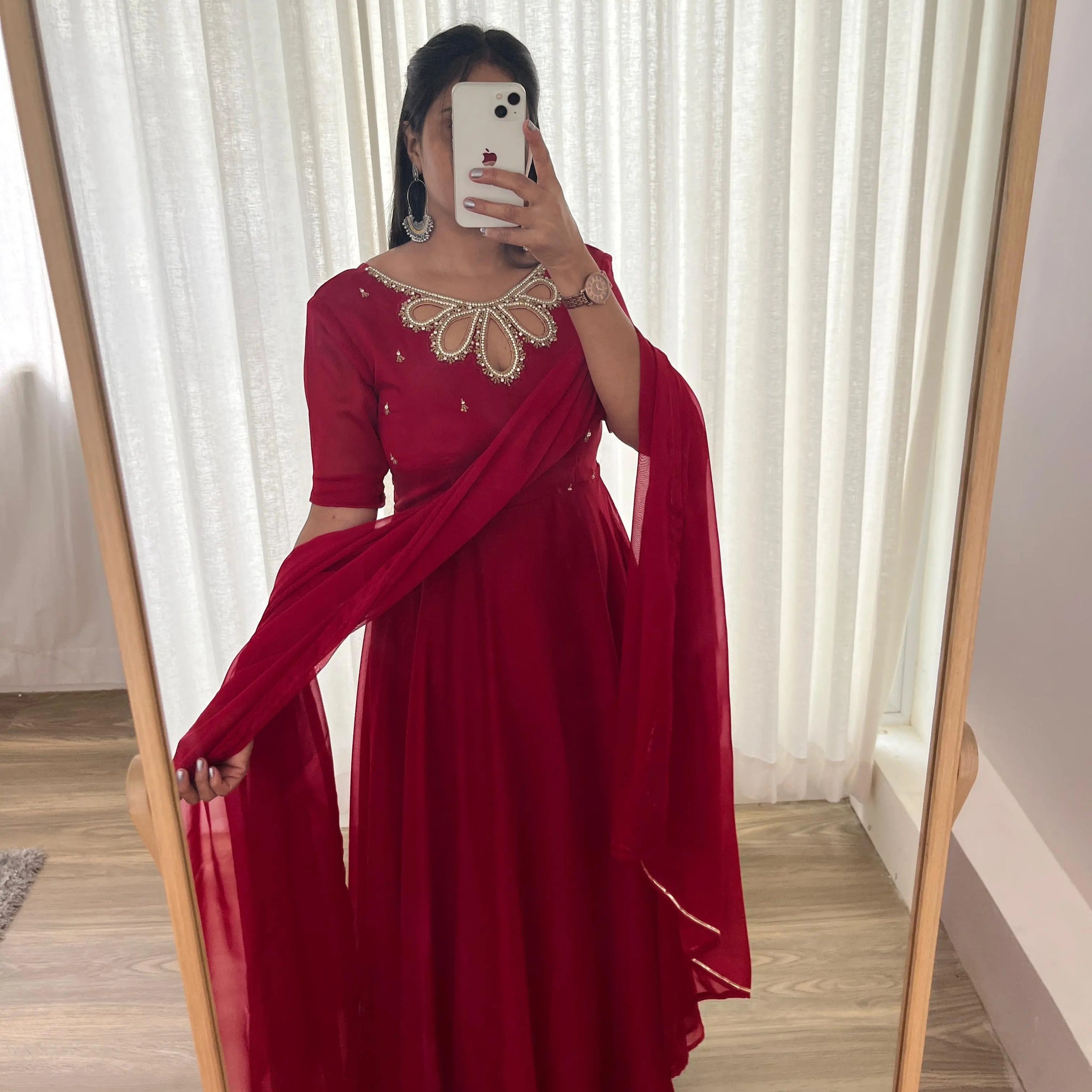 Party Wear Look Back Rangoli Gerorrget Gown With Dupatta Set NextBuy