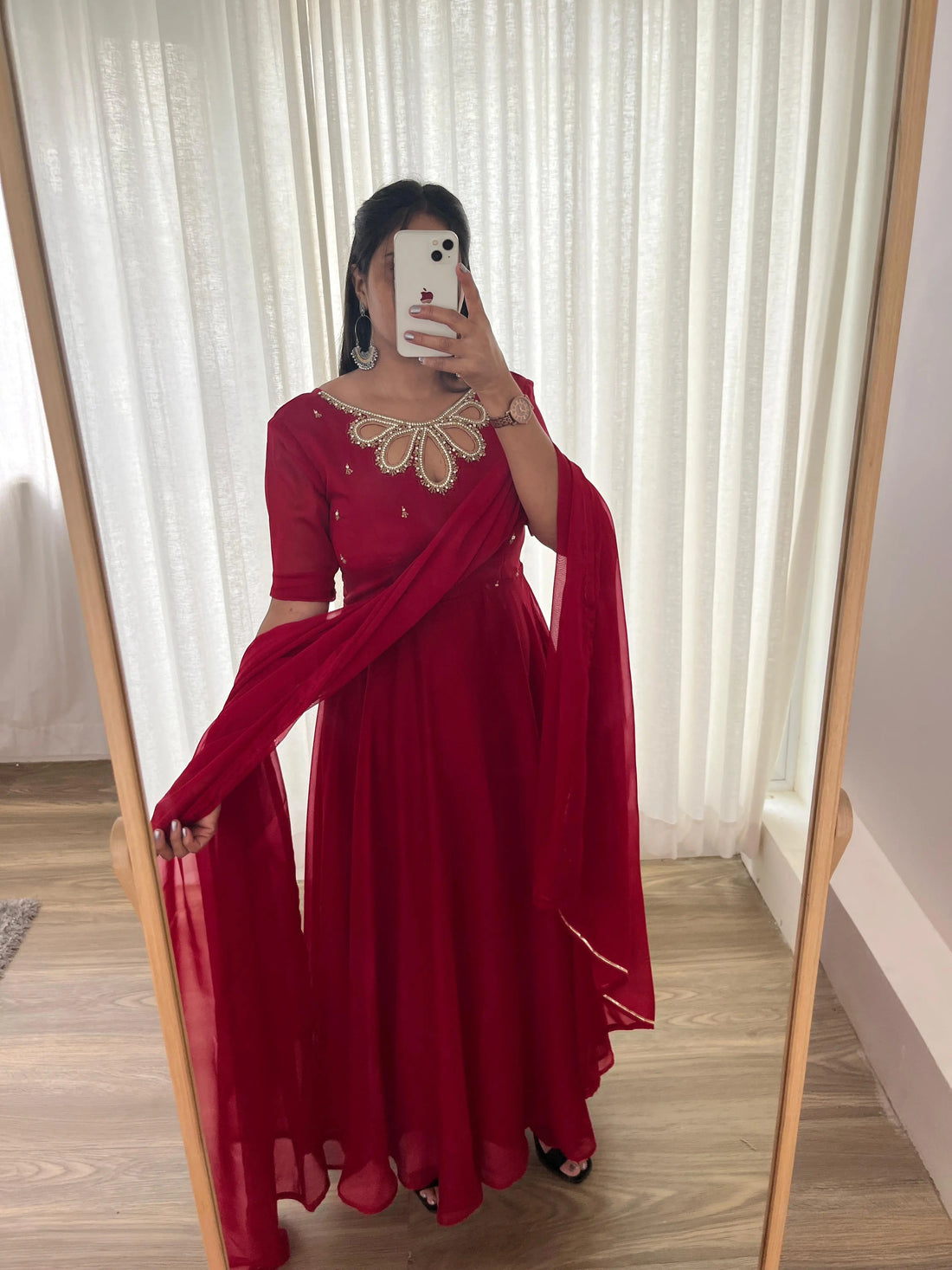 Party Wear Look Back Rangoli Gerorrget Gown With Dupatta Set NextBuy