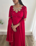 Party Wear Look Back Rangoli Gerorrget Gown With Dupatta Set NextBuy