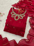 Party Wear Look Back Rangoli Gerorrget Gown With Dupatta Set NextBuy