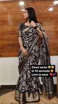 Cotton Print With Jacquard Border Gown Saree Design Launch NextBuy