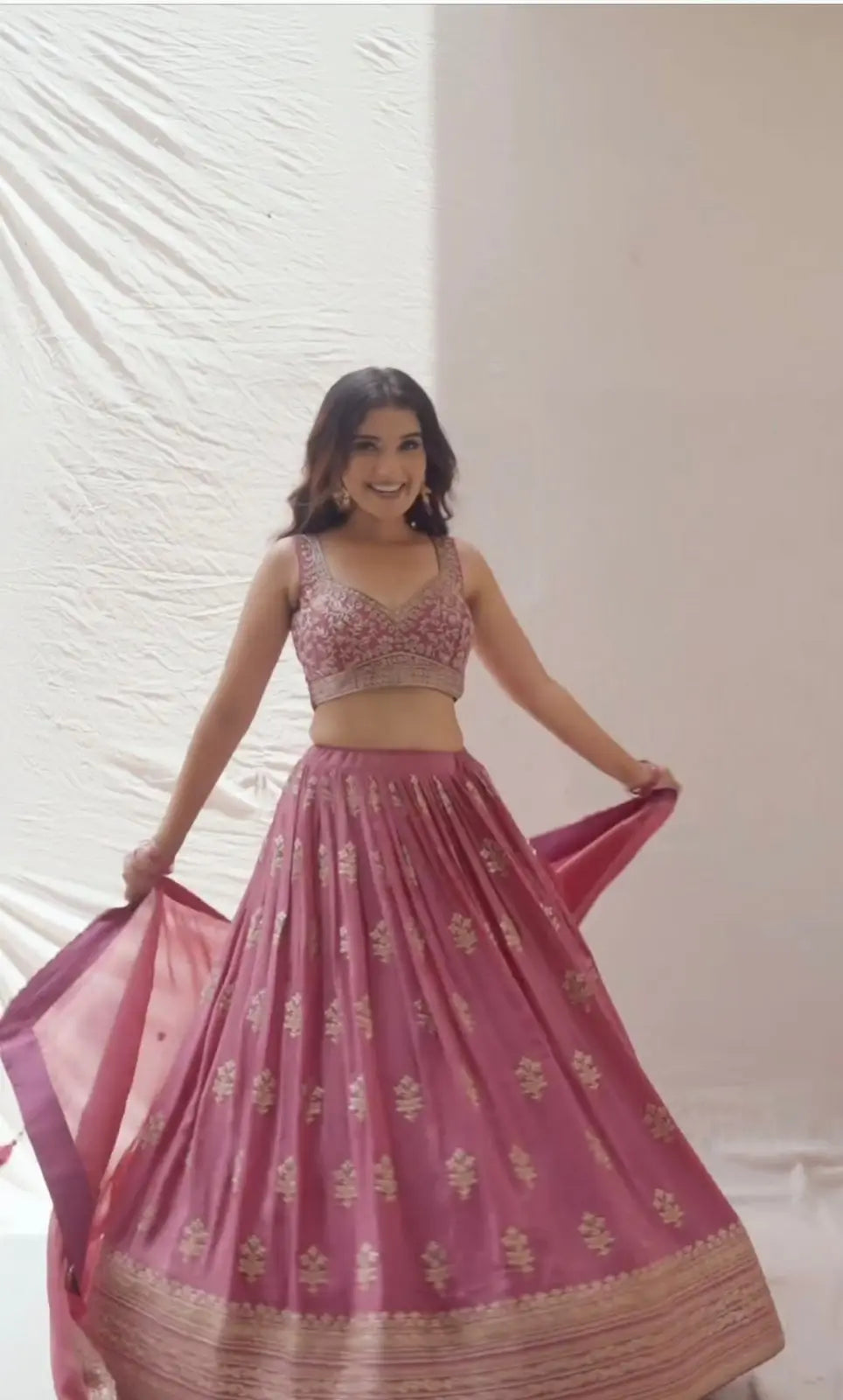 Presenting New Wedding Collection Lehenga Choli With Full Heavy Embroidery Sequence Work NextBuy