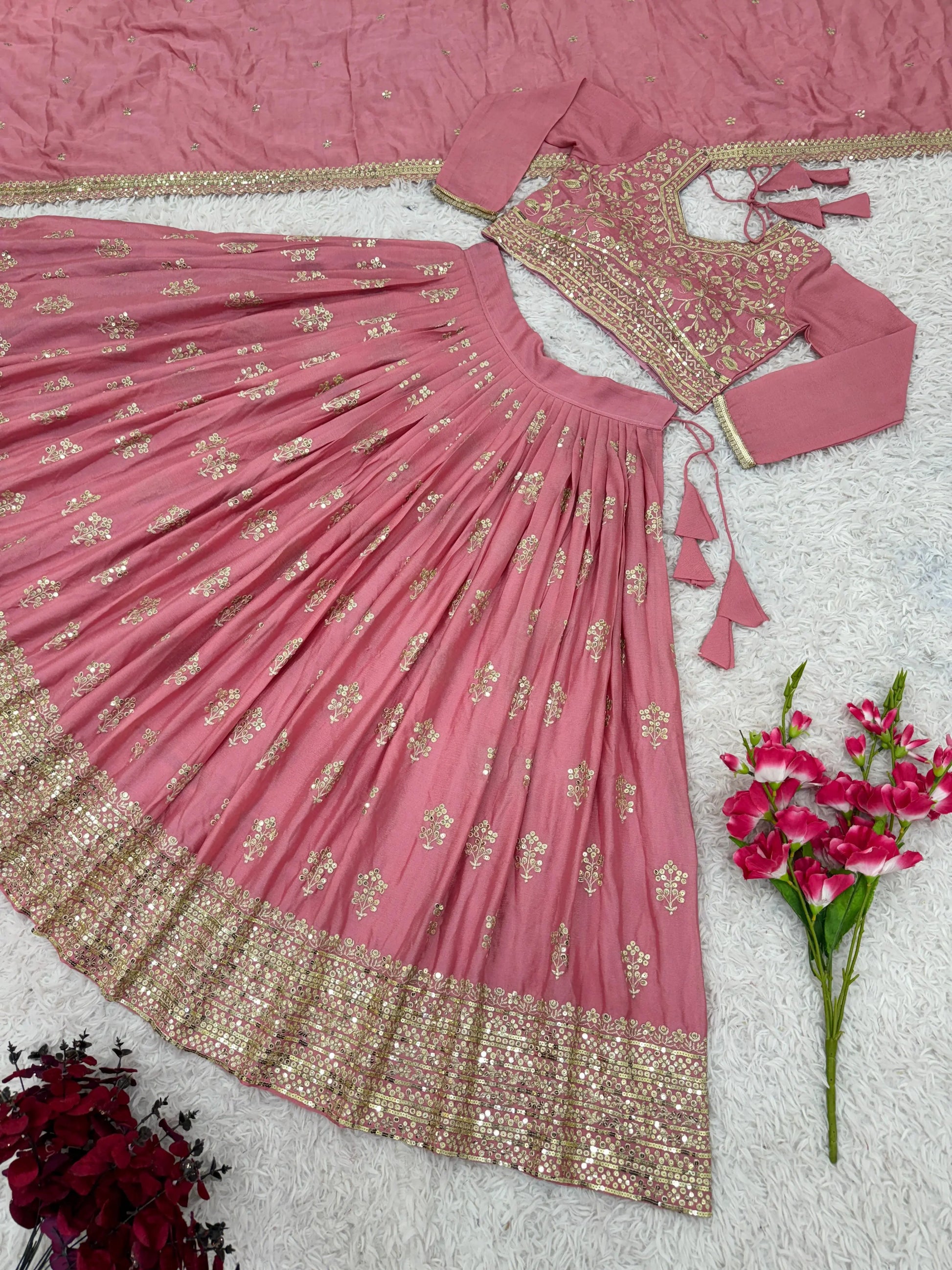 Presenting New Wedding Collection Lehenga Choli With Full Heavy Embroidery Sequence Work NextBuy