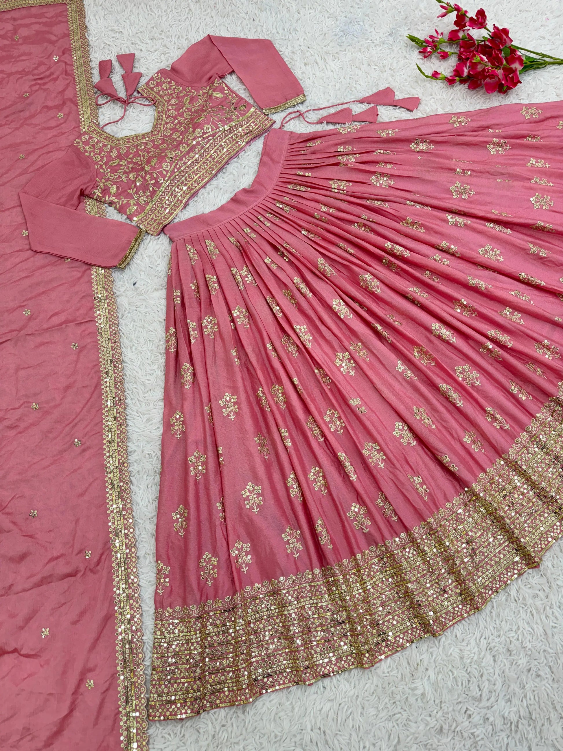 Presenting New Wedding Collection Lehenga Choli With Full Heavy Embroidery Sequence Work NextBuy