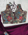 Purple Designer 3 Piece Western Dress With Sequence Work Top Palazzo and Dupatta NextBuy