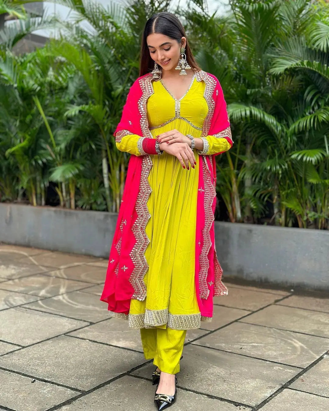 Presenting New Collection Heavy Fox Georgette Gown -Pent Dupatta Set Fully Stitched Ready To Wear NextBuy