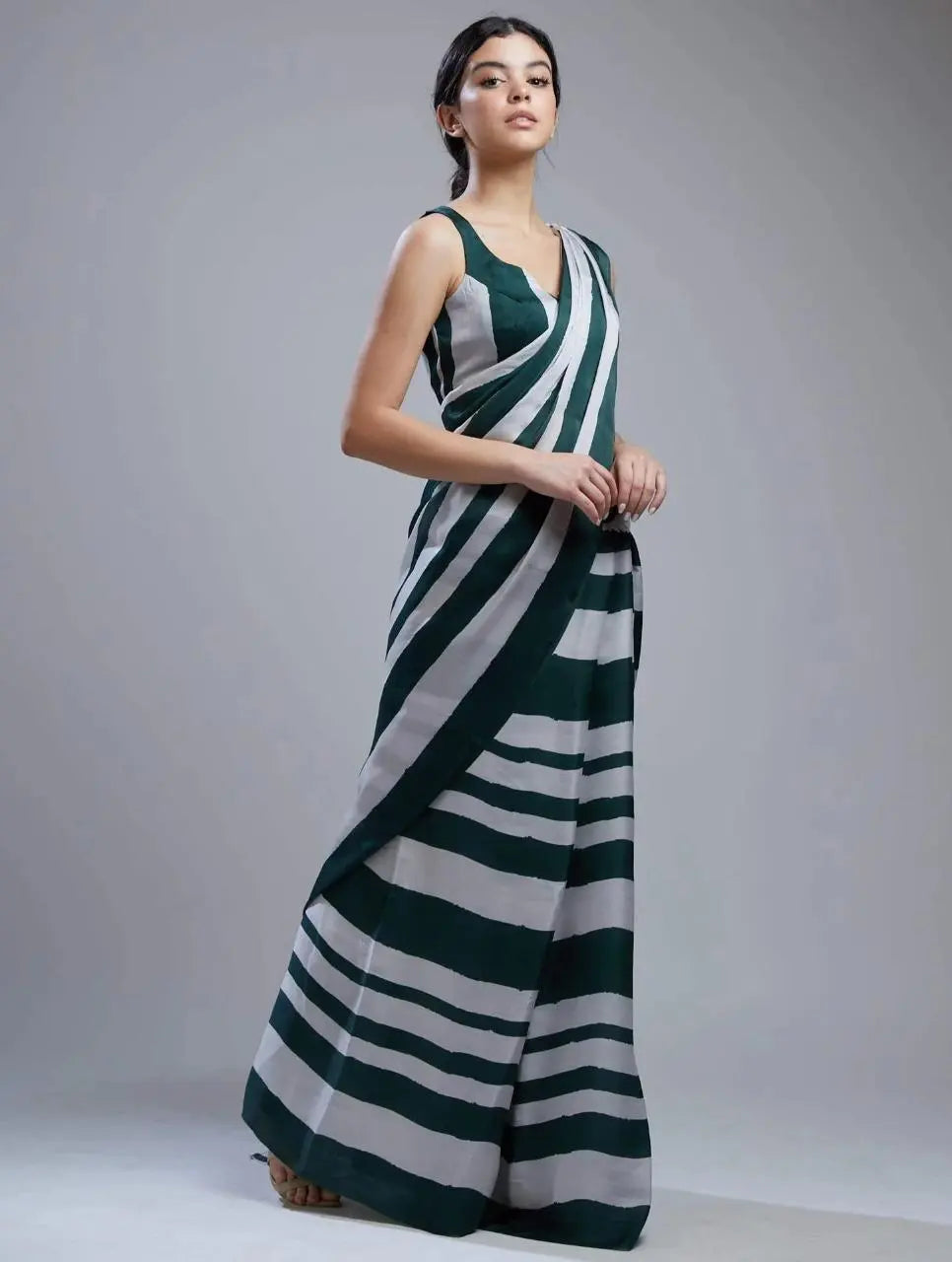 Satin Colors Printed Saree NextBuy
