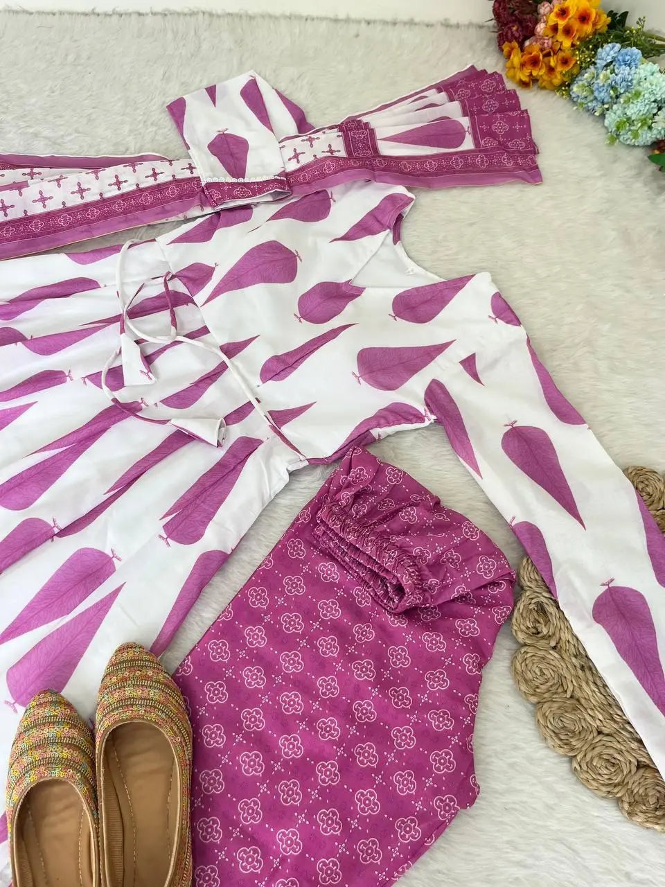 Cotton Printed Anarkali Suit NextBuy