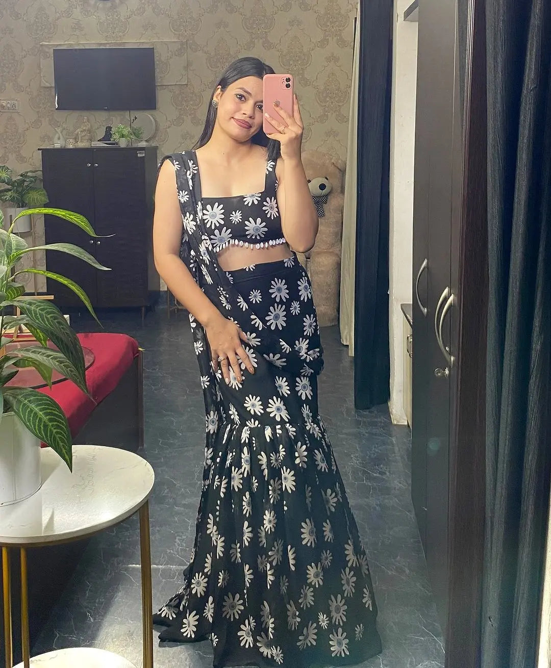 Ready To Wear Lehenga Saree With Blouse NextBuy