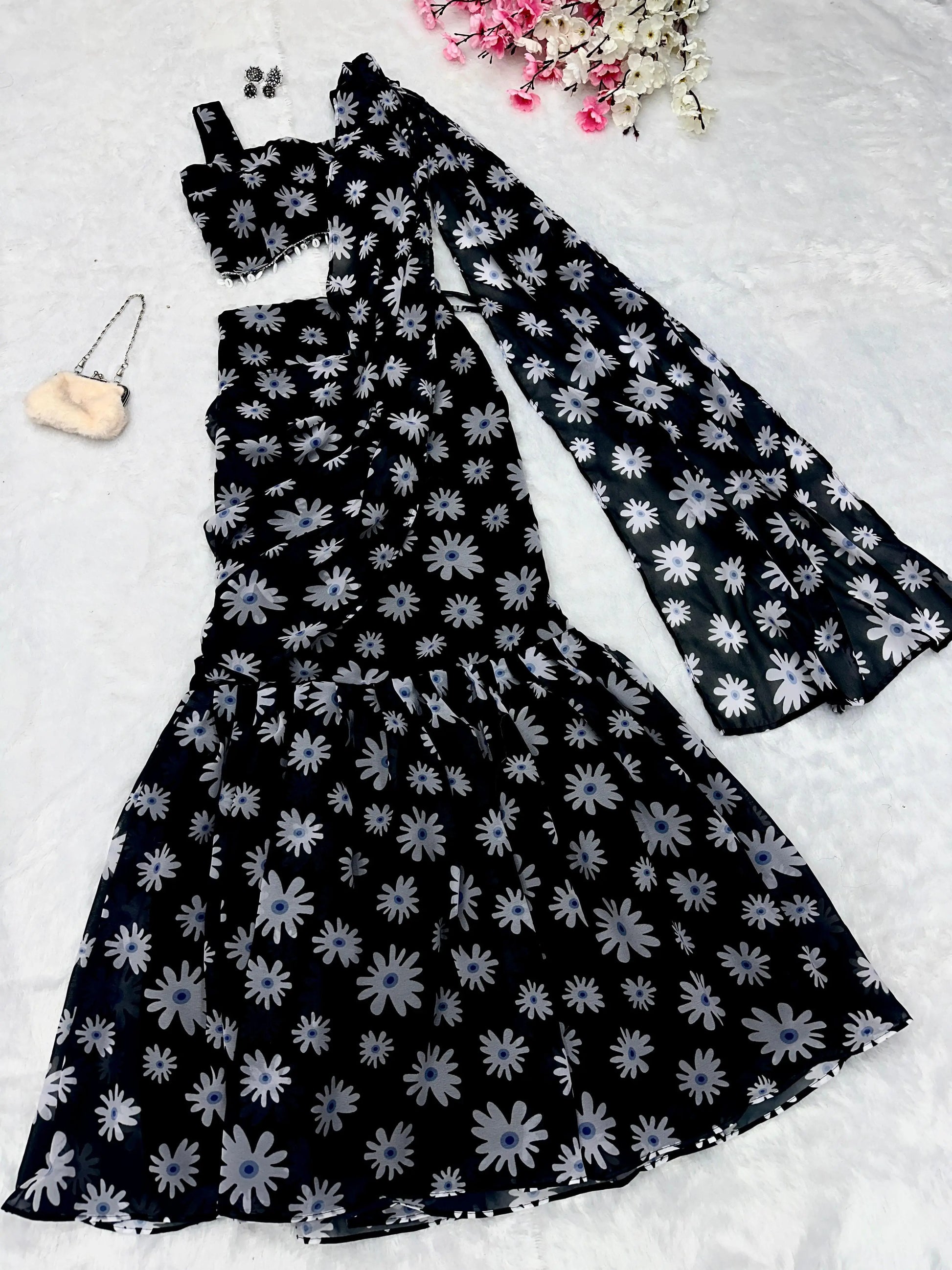 Ready To Wear Lehenga Saree With Blouse NextBuy
