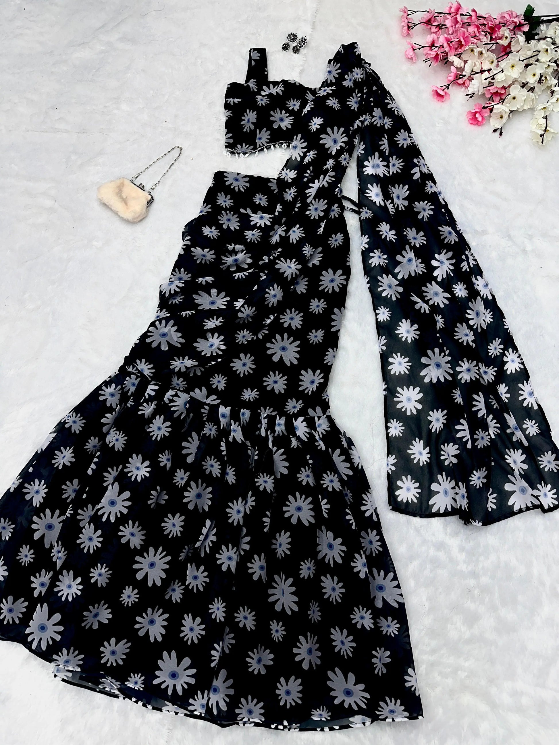 Ready To Wear Lehenga Saree With Blouse NextBuy