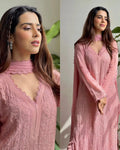 Special Baby Pink Color Georgette Thread Embroidery Salwar Suit NextBuy