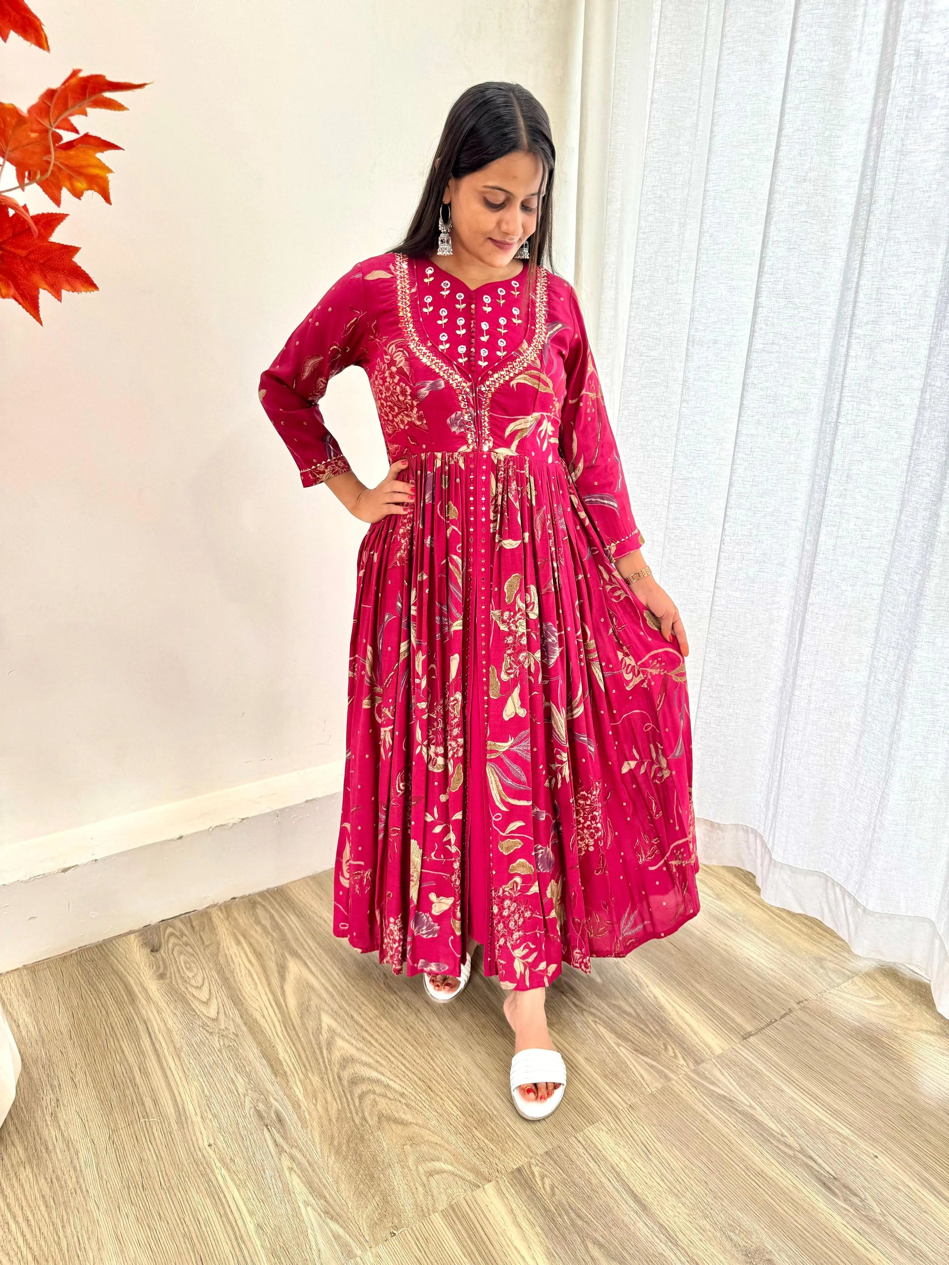Party Wear Exquisite Hand Embroidered And Handwork Gown NextBuy