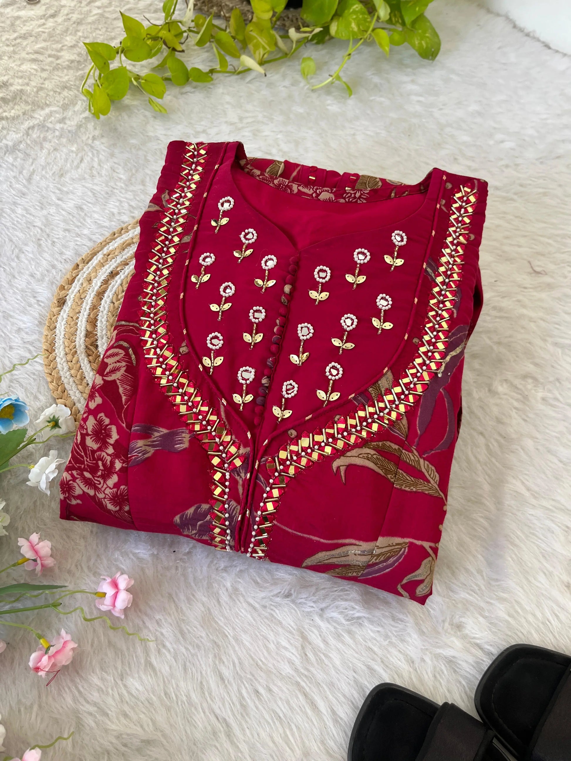 Party Wear Exquisite Hand Embroidered And Handwork Gown NextBuy