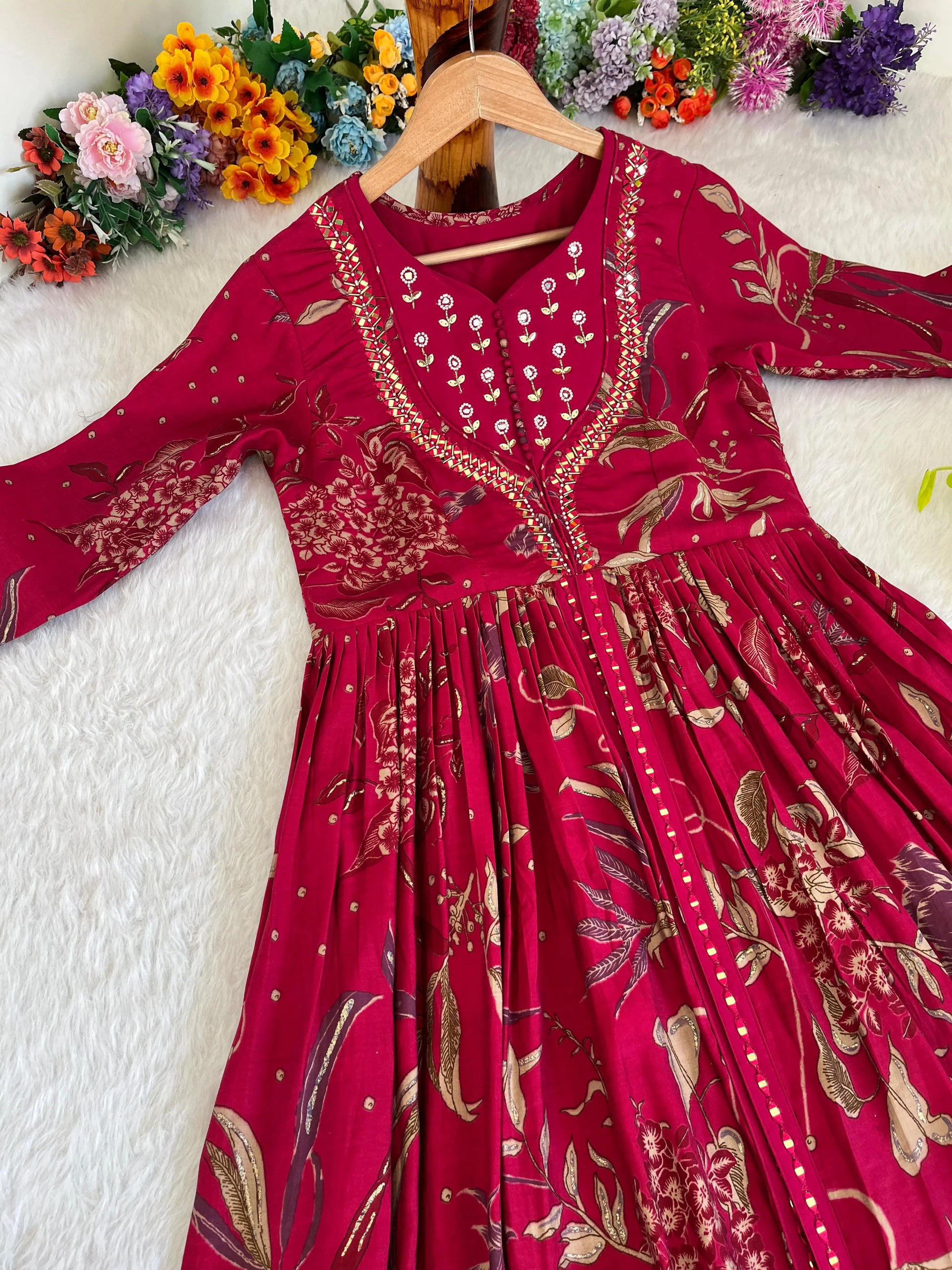 Party Wear Exquisite Hand Embroidered And Handwork Gown NextBuy