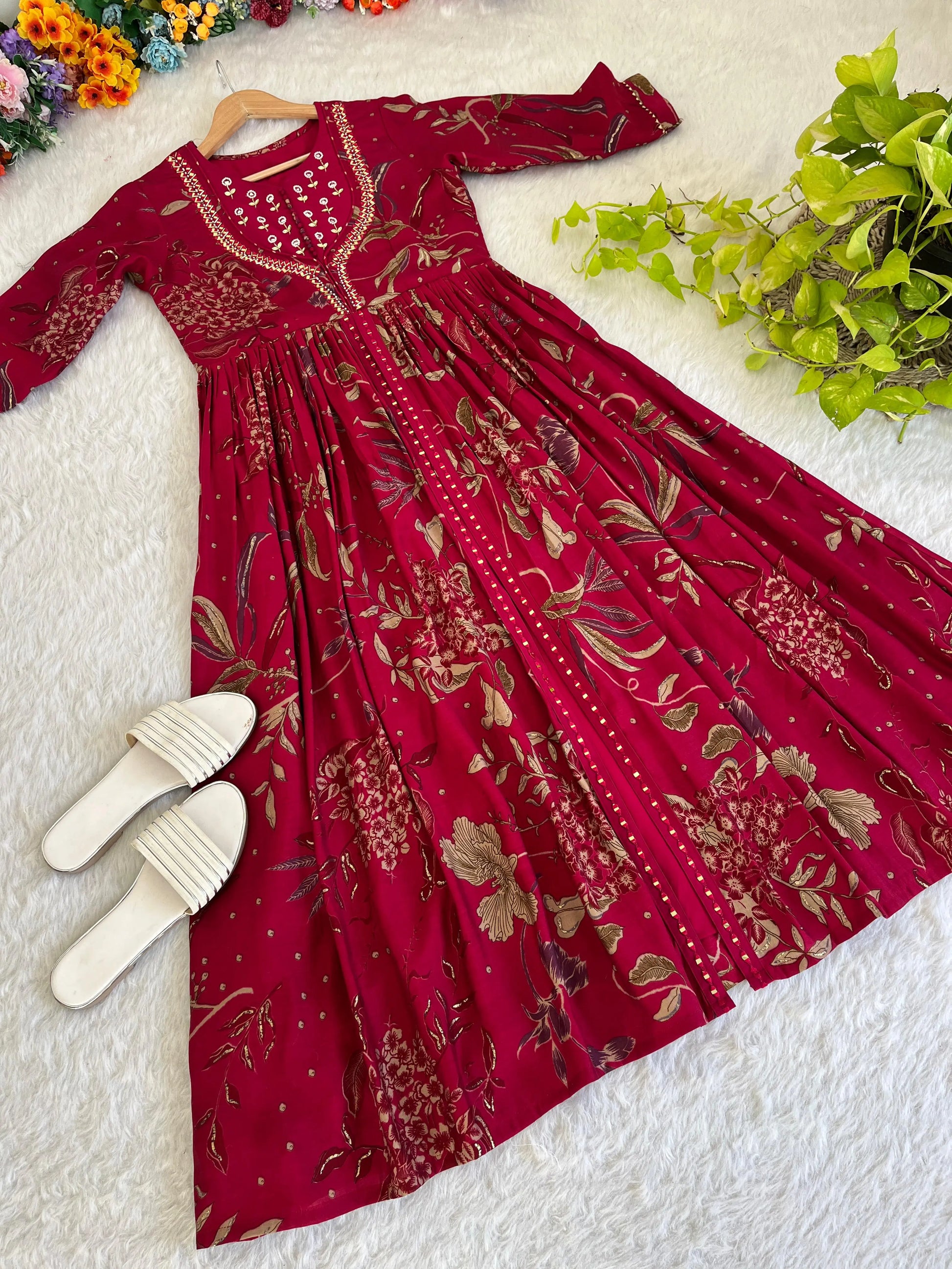 Party Wear Exquisite Hand Embroidered And Handwork Gown NextBuy
