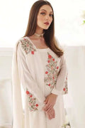 White Embroidery Work Readymade Palazzo Suit NextBuy