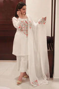 White Embroidery Work Readymade Palazzo Suit NextBuy