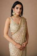 Embellished Sequinned Net Saree NextBuy