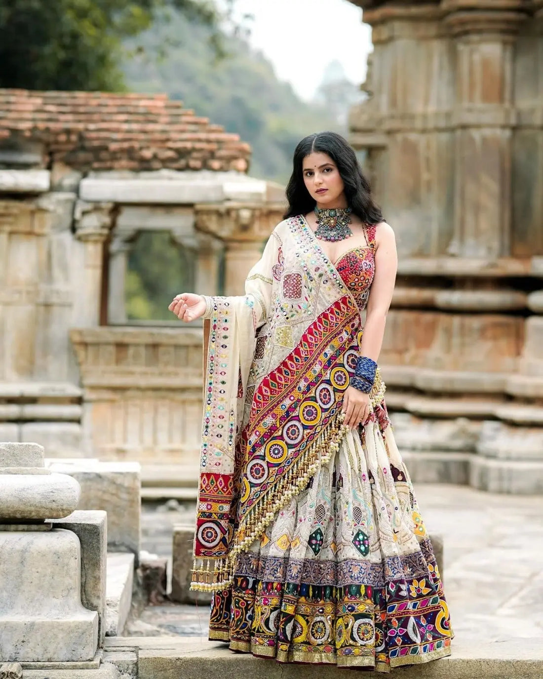 Muslin Digital Print Mirror Work Special Chaniya Choli NextBuy