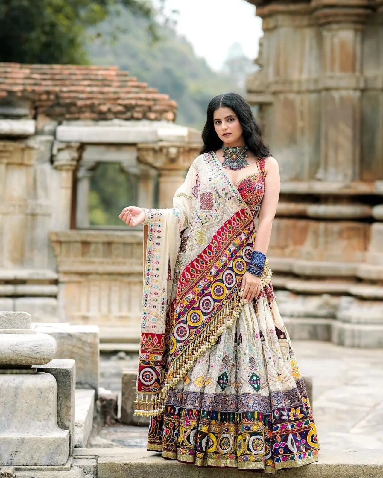 Muslin Digital Print Mirror Work Special Chaniya Choli NextBuy