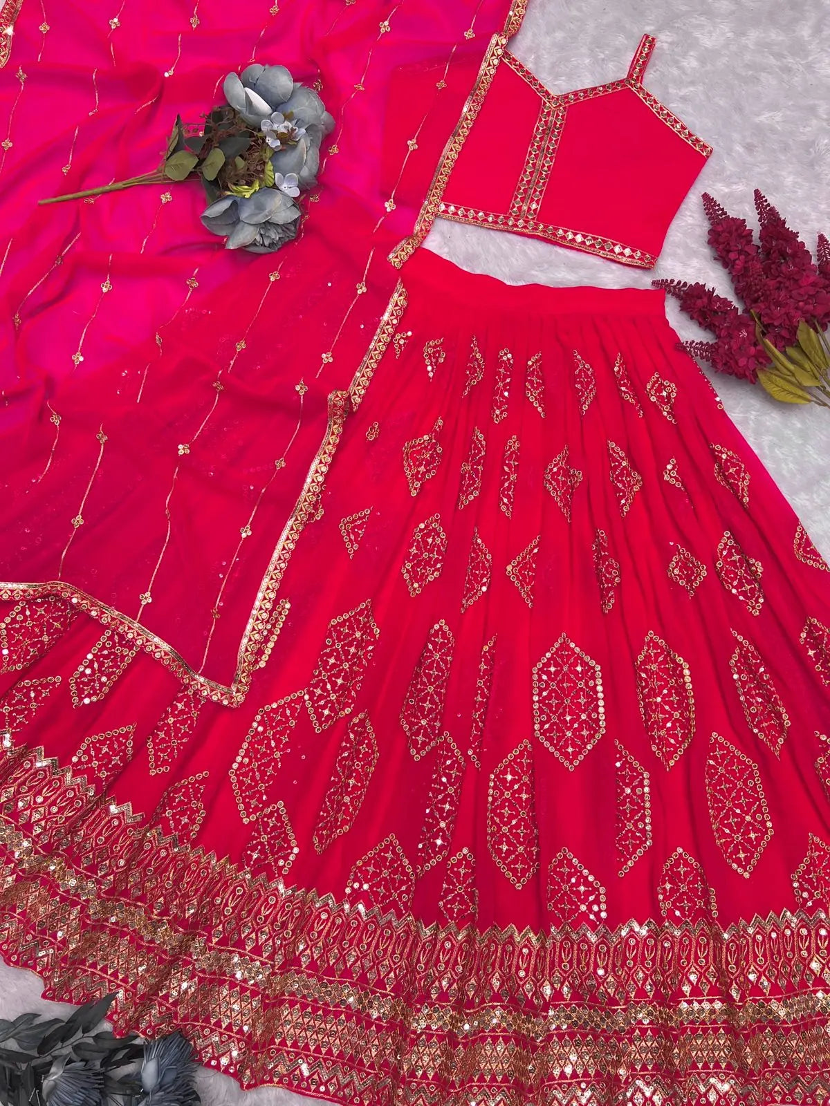 PRESERNTING NEW FANCY DESIGN LAHENGHA - CHOLI WITH DUPATTA NextBuy
