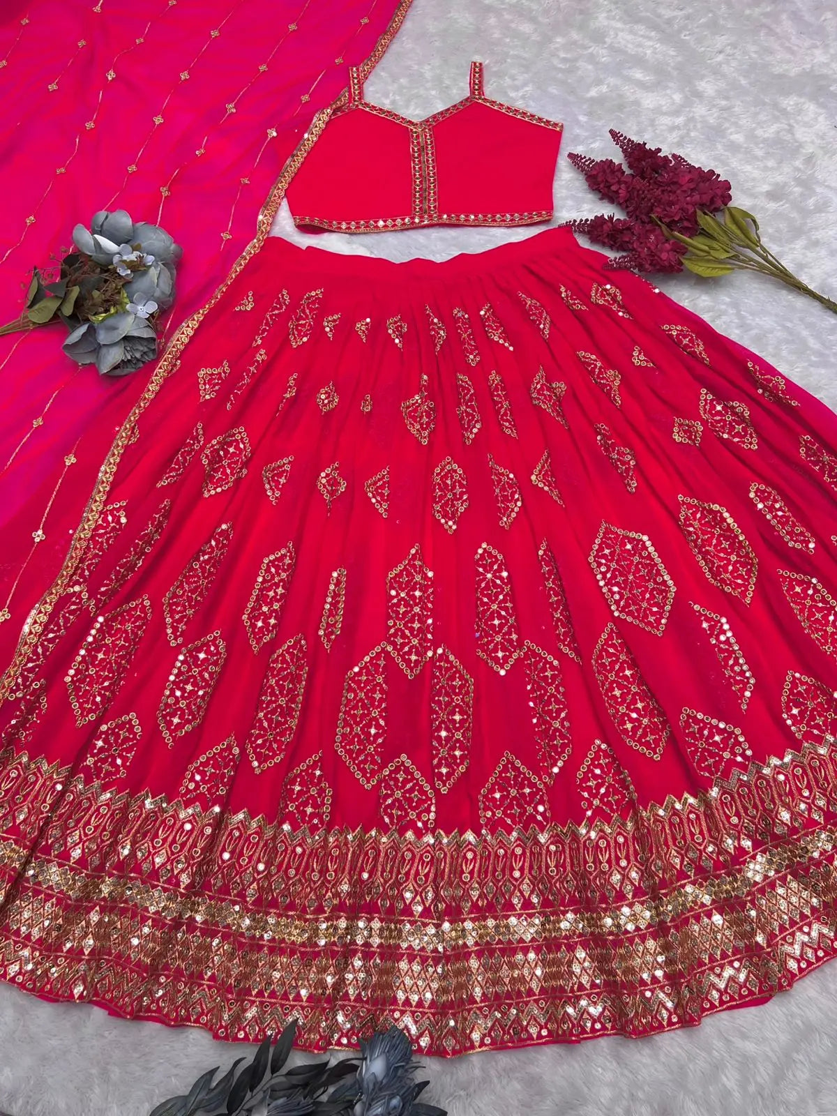PRESERNTING NEW FANCY DESIGN LAHENGHA - CHOLI WITH DUPATTA NextBuy