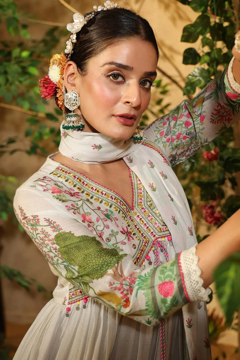 Women Embroidered A-Line Kurta Suit Set NextBuy