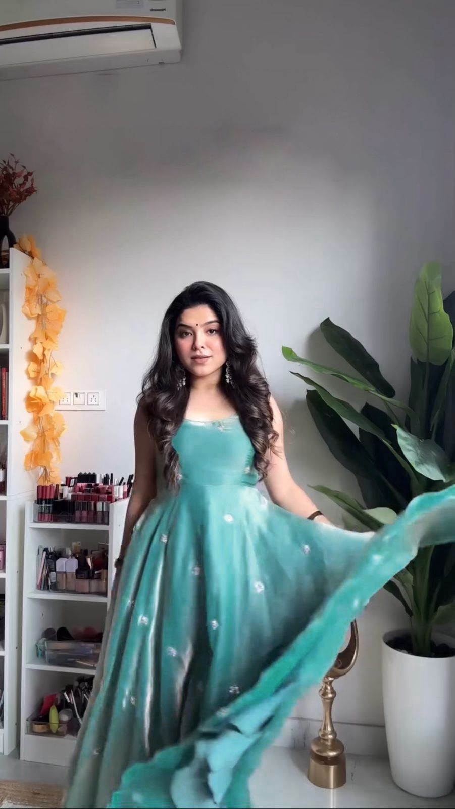 Elegant Fandy Silk Gown Set – Party & Festive Wear with Embroidery NextBuy
