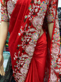 Elegant Soft Rangoli Silk Saree – Heavy Embroidery & Cutwork Border | Wedding & Party Wear NextBuy