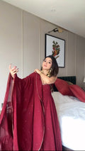 Premium Faux Georgette Ethnic Wear – Embroidered & Mirror Work Suit Set NextBuy
